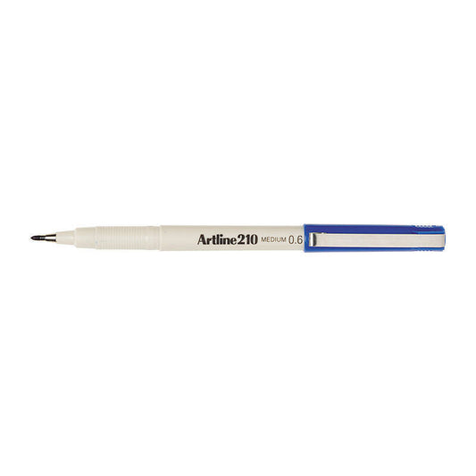 Artline 210 Fineliner Pen 0.6mm Blue Box of 12  - 121003