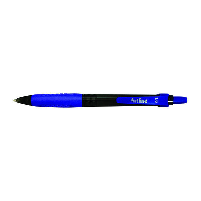 Artline Ikonic 8410 B/point Retract Grip Blu Box of 12  - 184003