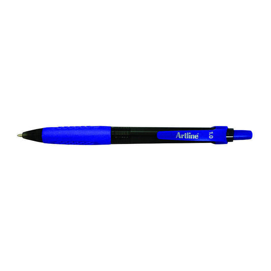 Artline Ikonic 8410 B/point Retract Grip Blu Box of 12  - 184003
