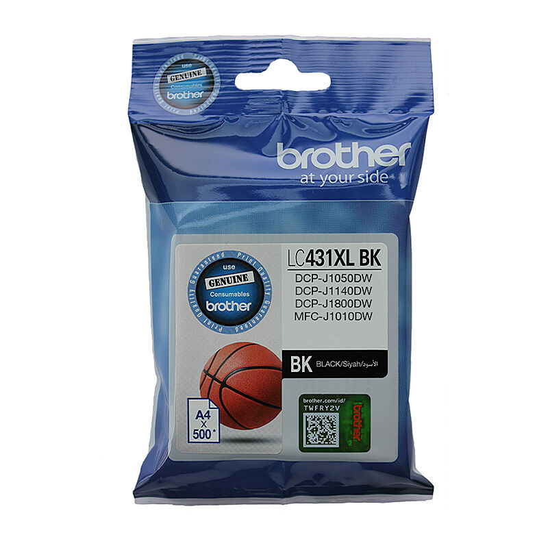 Brother LC431XL Black Ink Cartridge 500 Pages - LC-431XLBK