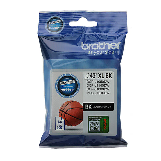 Brother LC431XL Black Ink Cartridge 500 Pages - LC-431XLBK