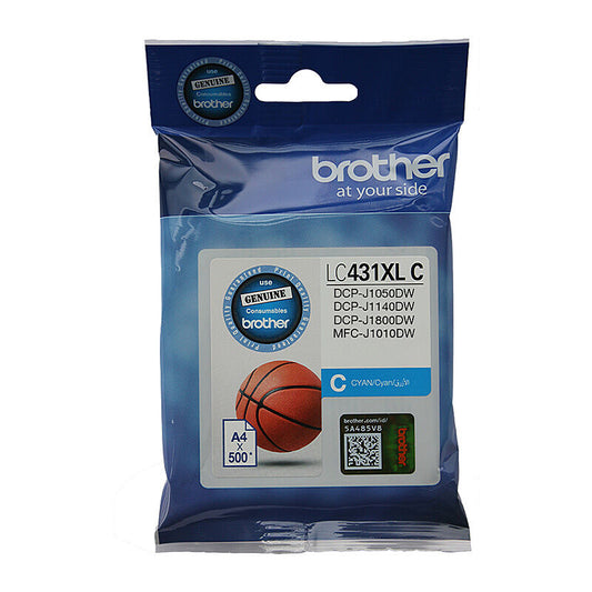 Brother LC431XL Cyan Ink Cartridge 500 Pages - LC-431XLC