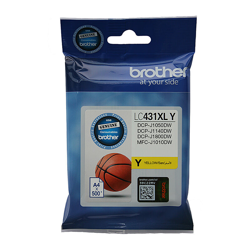 Brother LC431XL Yellow Ink Cartridge 500 Pages - LC-431XLY