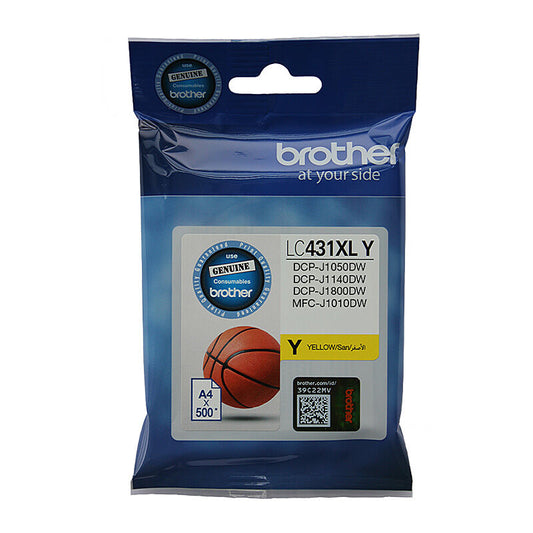 Brother LC431XL Yellow Ink Cartridge 500 Pages - LC-431XLY