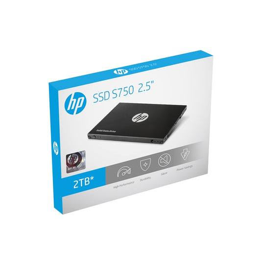 HP S750 2TB SATA III 6GB/s 2.5 inch SSD Delivers Exhilarating Speed 560MB/s & 520MB/s New-gen NAND Flash 1R9T8AA#