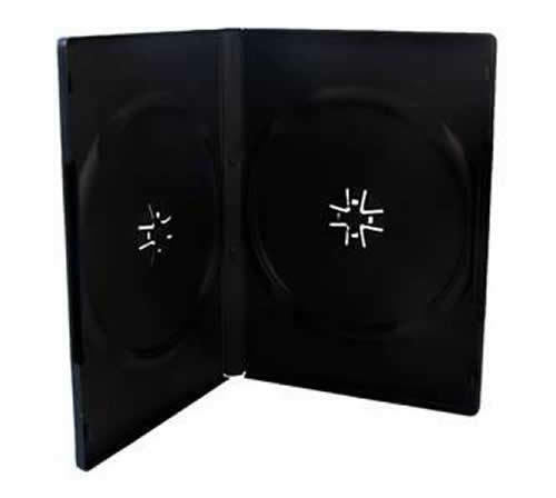 Black Double DVD Cases (14mm) 100pk