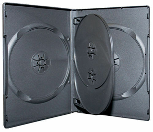 Black DVD Cases Holds 4 (14mm) 100pk