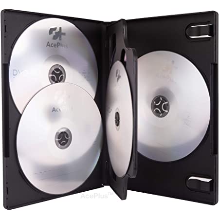 Black DVD Cases Holds 5 (14mm) 100pk