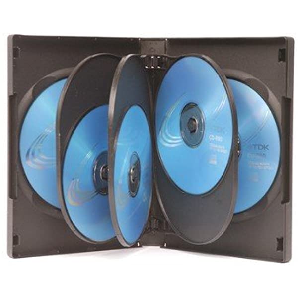Black DVD Cases Holds 8 (27mm) 20pk