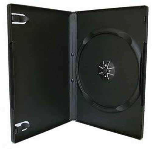 Black Single DVD Cases (14mm) 100pk