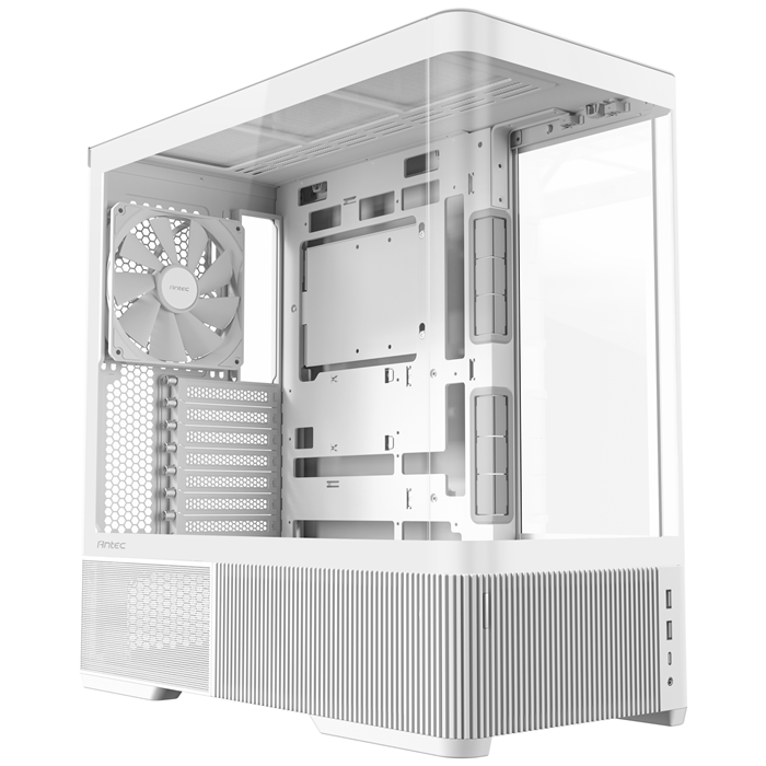 Antec C6 Curve AIR - White, ATX/mATX/ITX, steel/glass, 7 slots, 450mm GPU, 180mm CPU, 3 PWM fans, USB-C 10Gbps C6 Curve AIR White