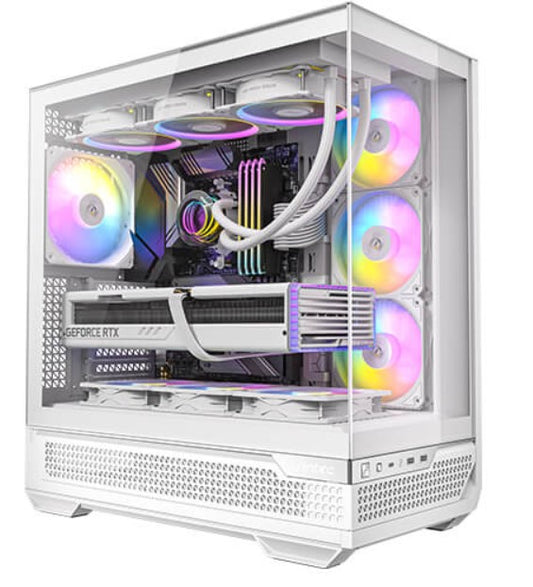 Antec C7-ARGB E-ATX Seamless Panoramic 270 View, USB-C, 4x ARGB PWM Fans. Side Radiator Support. RTX 4090, Back Connect MBs, Flip Door, White Case  C7-ARGB-W