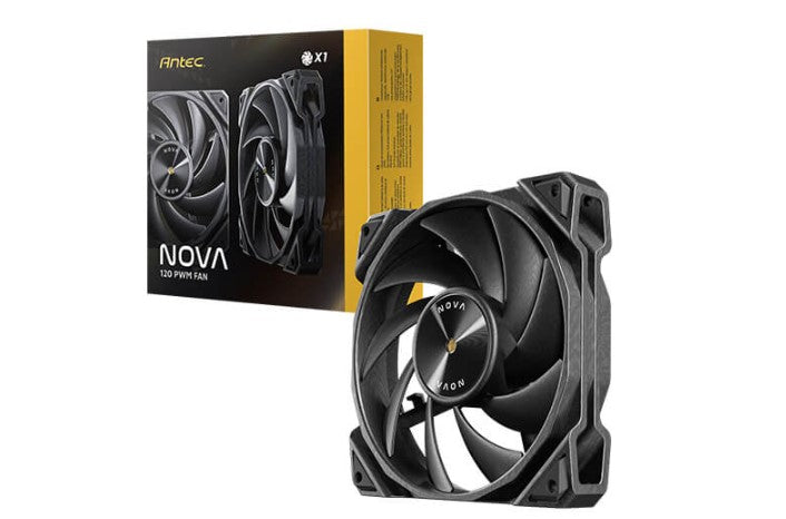 Antec Nova Black 120 PWM 3-Phase Speed Controller. Low Power, High Heat Dissipation, Low Noise Ultimate Fan - 1x Fan with controller NOVA 120