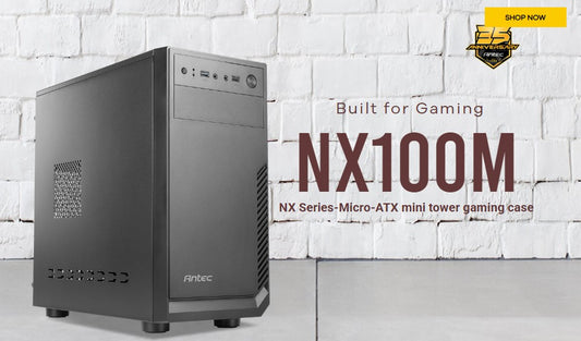 Antec NX100M mATX Business Office Case + True 450w Continuos PSU. 1x 5.25' ODD, USB3.0 x 1, USB2.0 x 1. 1x 80mm Fan. 8PIN EPS, 2x PCIE. TAC 2.0. NX100MVPA45
