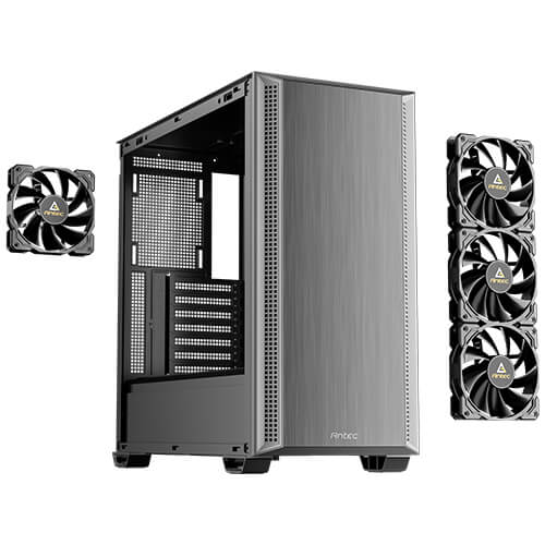 Antec P7 S 478 x 222 x 465 mm ATX/M-ATX/ITX, Steel + Plastic, USB-C 3.2, 4x120mm PWM fans, 360mm radiator, GPU 405mm, PSU 270mm Mid-Tower ATX Case P7 S