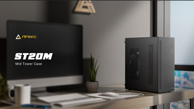 Antec ST20M + VPA550P, Mid Tower, mATX/ITX, 1x120mm Rear Fan, GPU =265mm, CPU =150mm, 550W PSU, Active PFC, 2x PCIe ST20MVPA55AU