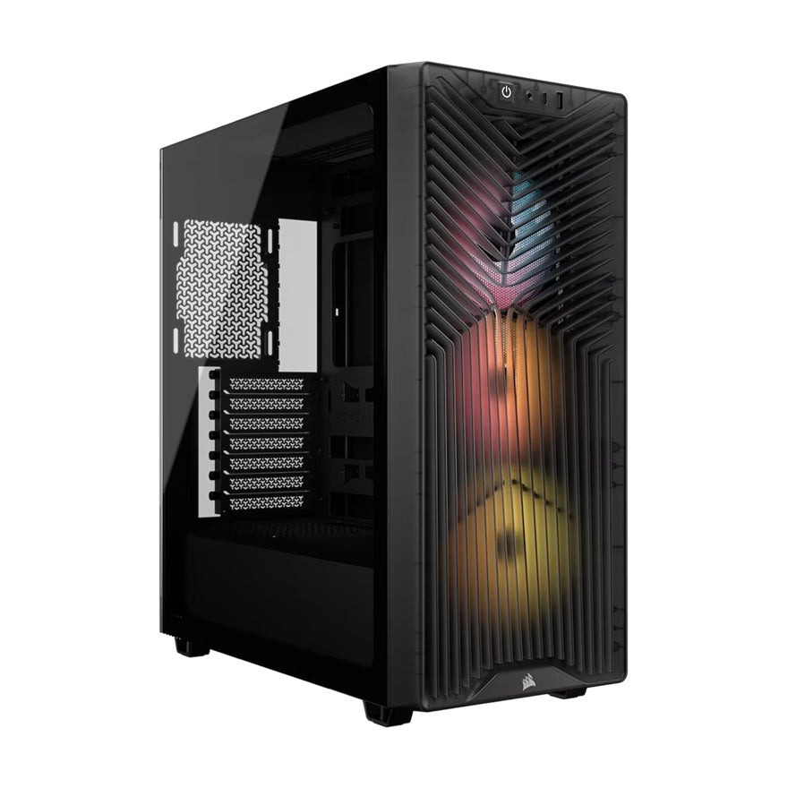 Corsair 3200D RS ARGB Mid-Tower PC Case -Smoke, ATX mATX ITX, TG panel, ARGB fans, 400mm GPU, 165mm CPU, 360mm rad, USB-C, 7 slots, 2x2.5 1x3.5, 2yr w CC-9011346-WW
