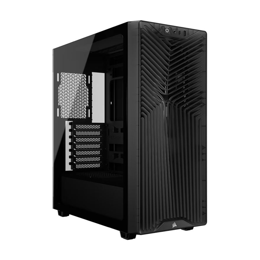Corsair 3200D RS Mid-Tower PC Case - Smoke, ATX mATX ITX, TG panel, 400mm GPU, 165mm CPU, 360mm rad, USB-C, 7 slots, 2x2.5 1x3.5, 2yr wty, steel TG CC-9011336-WW