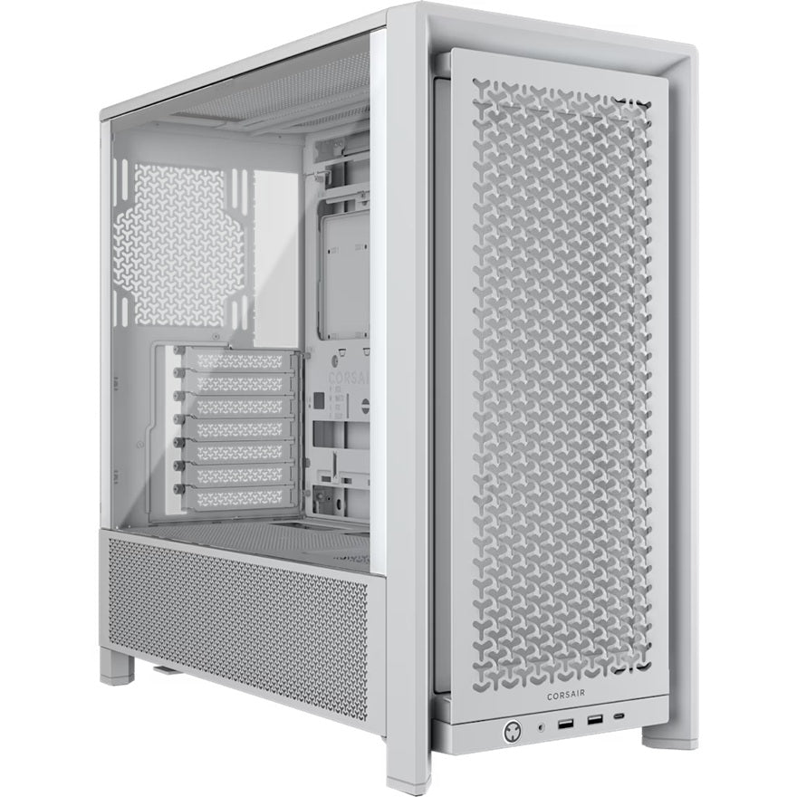 Corsair FRAME 4000D Modular Mid-Tower PC Case - White, ATX, 430mm GPU, 170mm CPU cooler, 360mm rad, 1x HD Audio, 1x USB-C 3.2 Gen 2 CC-9011291-WW