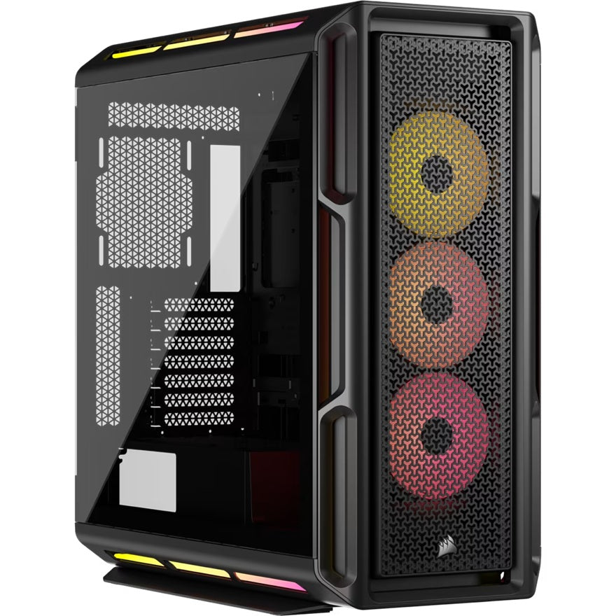 Corsair iCUE LINK 5000T LX RGB Mid-Tower High-Performance PC Case - Black, ATX, 450mm GPU, 170mm CPUcooler, 360mm rad, 3x LX120 RGB, 1x USB-C 3.2 Gen2 CC-9011298-WW