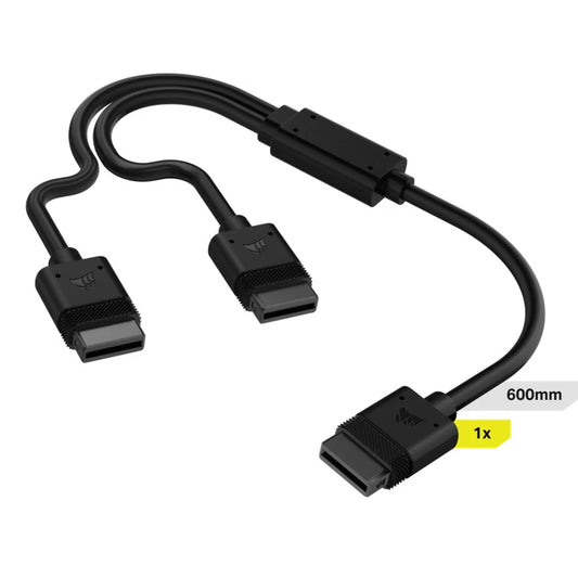 Corsair iCUE LINK Cable, 1x 600mm Y-Cable with Straight connectors, Black CL-9011124-WW