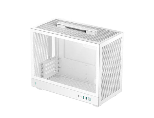 DeepCool CH160 PLUS WH Portable Micro-ATX Compact Case, USB3.0x2, Gen2 Type-C x1, Audio/Micx1 R-CH160-WHNGM0-G