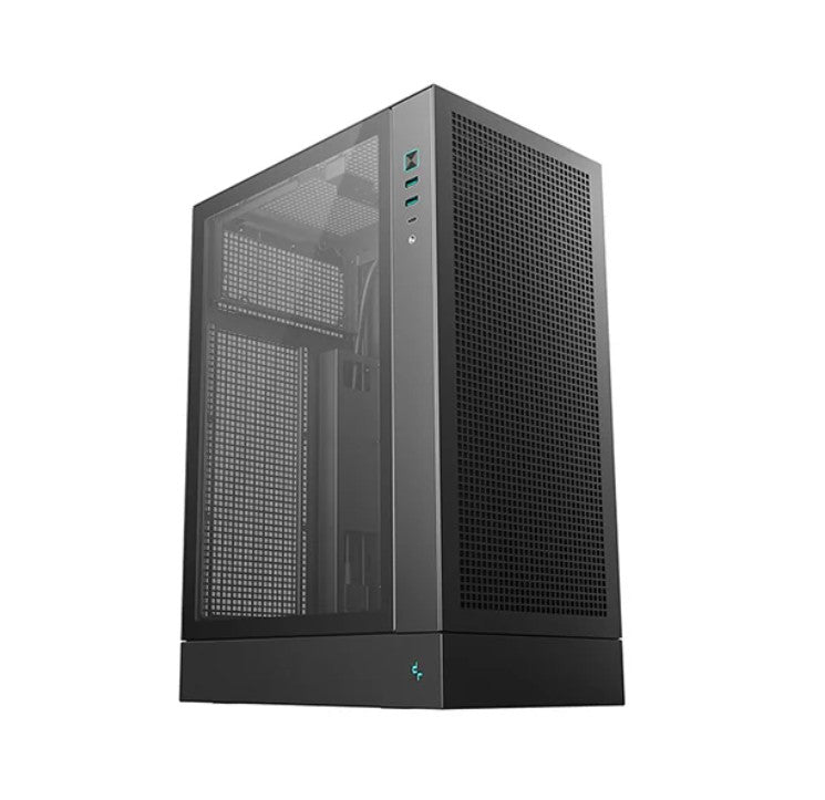 DeepCool CH170 PLUS Vertical Micro-ATX Compact Case, USB3.0x2, Gen2 Type-C x1, Audio/Micx1 R-CH170-BKNGM0-G