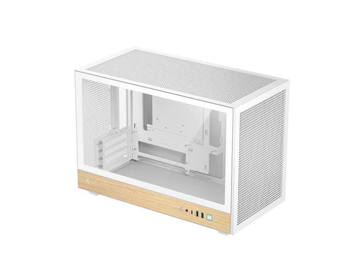 DeepCool CH260 Wood White High Airflow Compact Micro-ATX Wood Grain Case.USB3.0x2?Gen2 Type-C x1?Audio/Micx1 R-CH260-WHNWM0-G-1