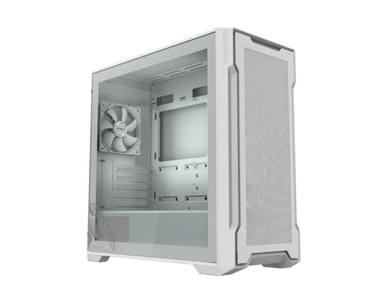 GIGABYTE C102 GLASS ICE Mid Tower case, 450x 210x 450 mm, White, 5 Expansion slots, 2x 3.5' Drive Support, 2 + 1 x 2.5' Drive Support, USB 3.0 x2 GB-C102GI