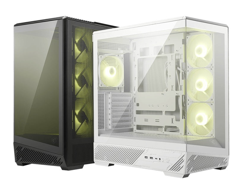 MSI MAG PANO 130R PZ -WHITE - ATX/mATX/ITX, 400mm GPU, 165mm CPU, 7 slots, 6x120mm, 360 rad top/side, 2xUSB-A, 1xUSB-C 20Gbps, 460x232x490mm, 8.37kg MAG PANO 130R PZ -WH