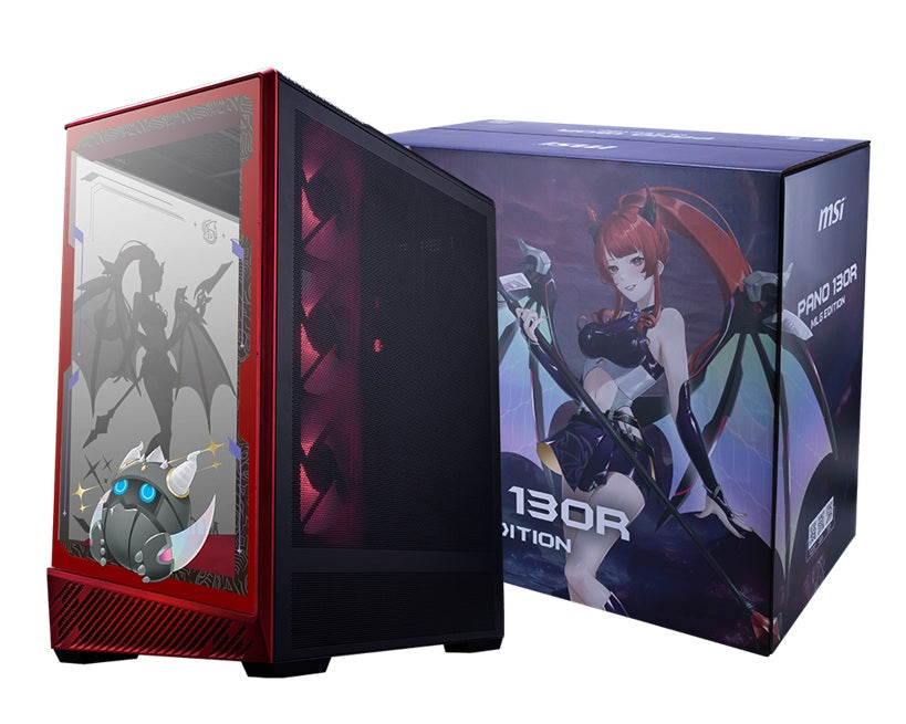 MSI PANO 130R MLG EDITION, Mid-Tower, ATX/M-ATX/ITX, 400mm GPU, 165mm CPU cooler, USB-C 20Gbps, 4 ARGB fans, 360mm rad, PSU 180mm, 7 slots, 3 SSDs PANO 130R MLG EDITION