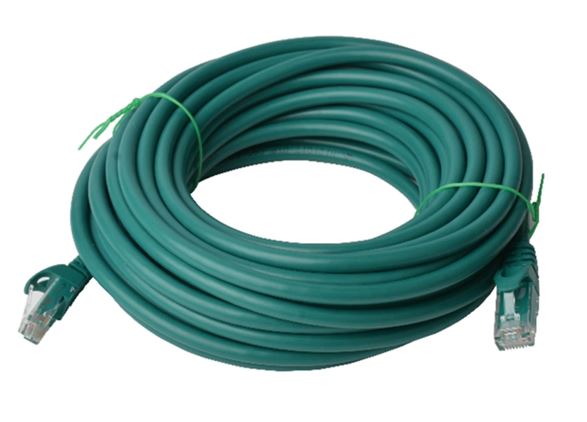 8Ware CAT6 Cable 20m - Green Premium RJ45 Ethernet Network LAN UTP Patch Cord 26AWG CU Jacket 8W-PL6-20GRN