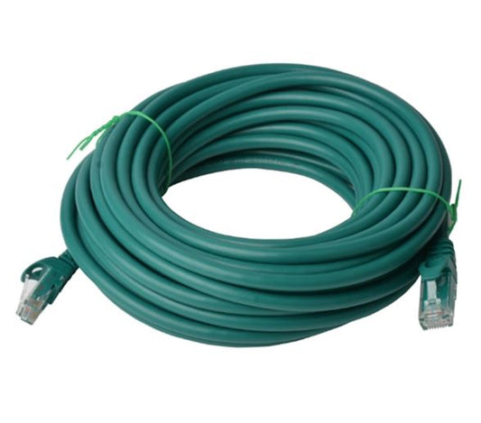 8Ware CAT6 Cable 30m - Green Premium RJ45 Ethernet Network LAN UTP Patch Cord 26AWG CU Jacket 8W-PL6-30GRN
