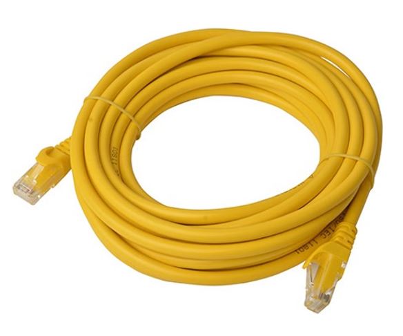 8ware CAT6 Cable 5m - Yellow Premium RJ45 Ethernet Network LAN UTP Patch Cord 26AWG CU Jacket 8W-PL6-5YEL