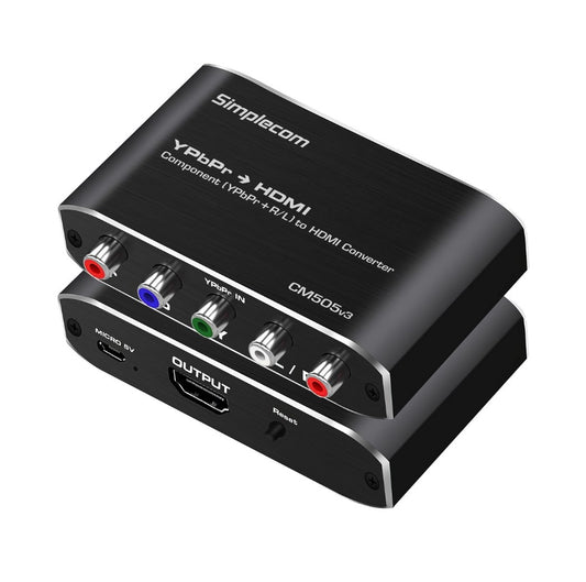 Simplecom CM505v3 Component (YPbPr + Stereo R/L) to HDMI Converter Full HD 1080p CM505V3