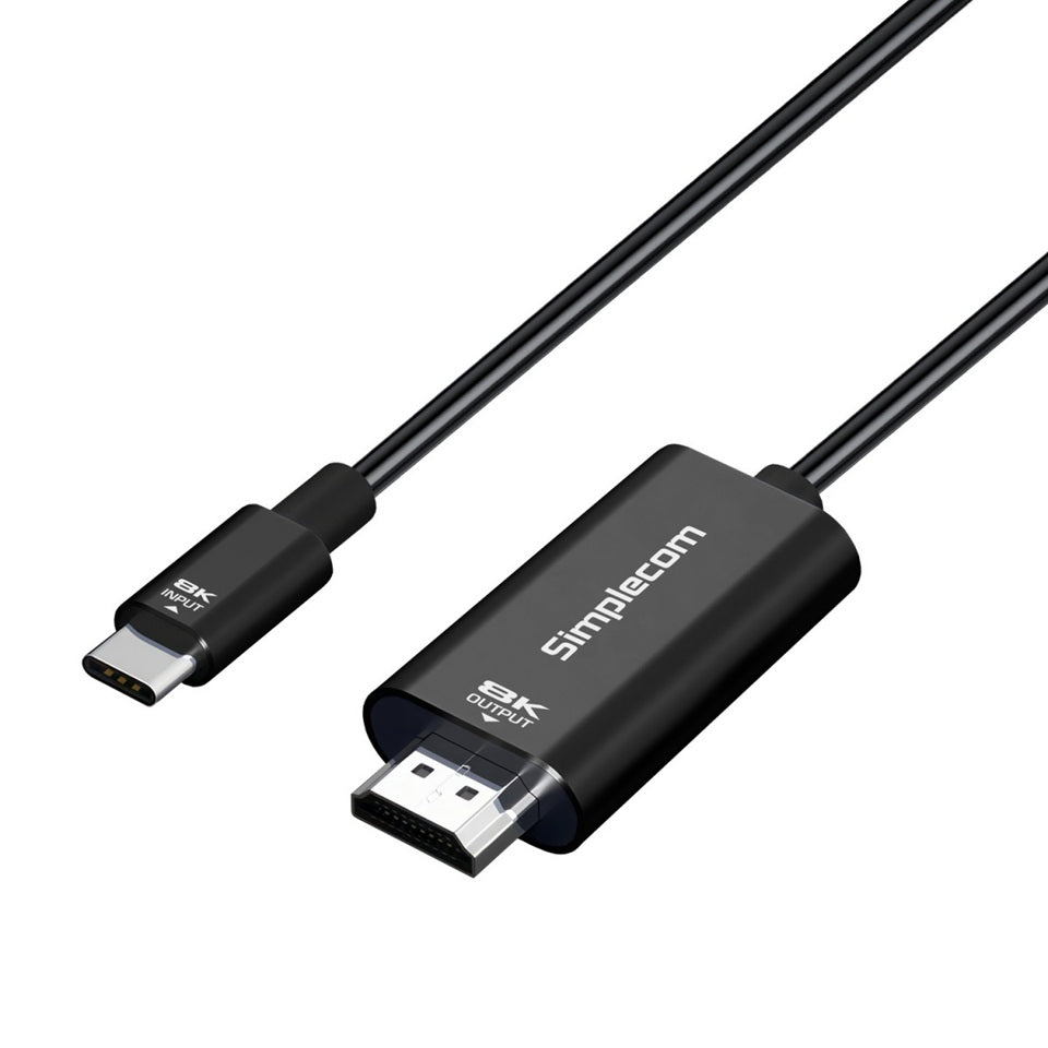 Simplecom DA324 USB-C to HDMI 2.1 Cable 2M, 8K@60Hz, DP1.4 Alt, HDCP1.4/2.3, HDR10, DSC1.1/1.2a, Audio LPCM/AC3/DTS/DTS-HD/Dolby MAT DA324