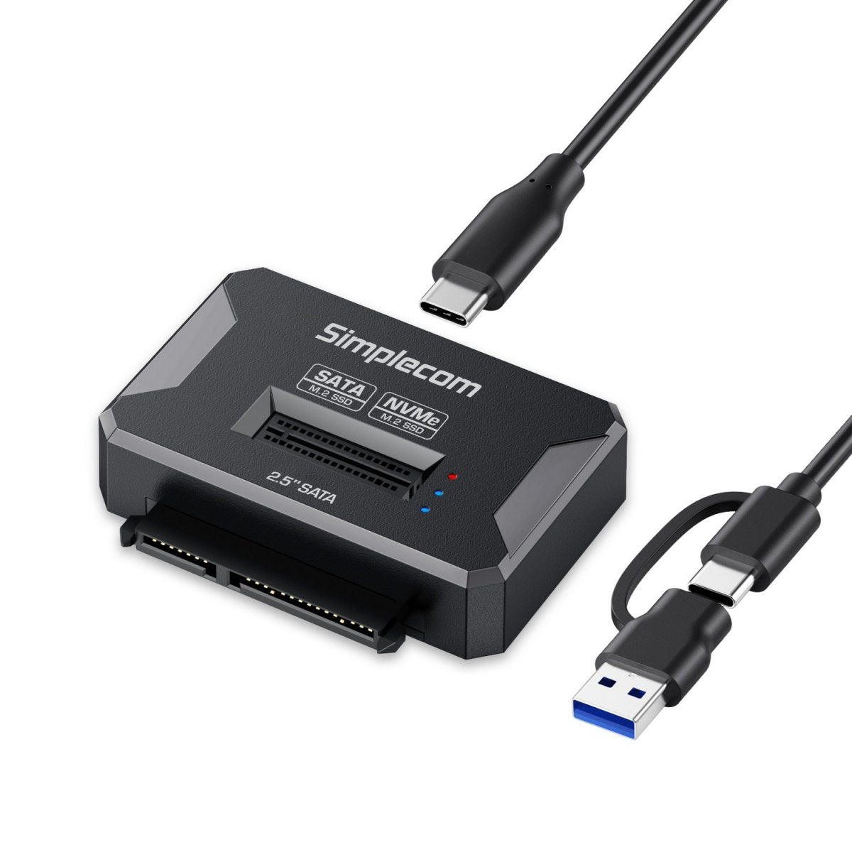 Simplecom SA516 NVMe/SATA Dual Protocol M.2 SSD and 2.5' SATA to USB Adapter 10Gbps SA516