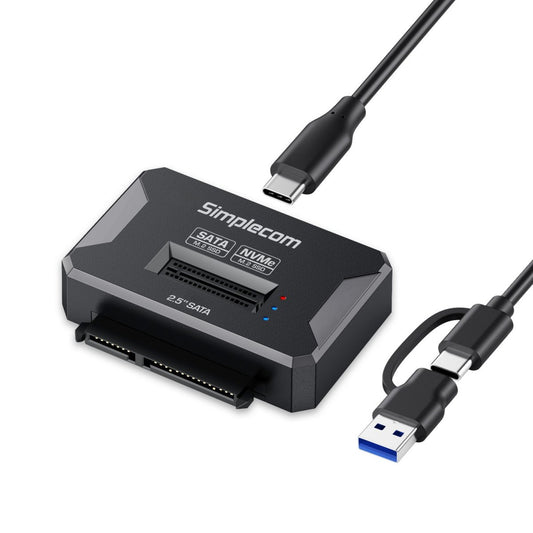 Simplecom SA516 NVMe/SATA Dual Protocol M.2 SSD and 2.5' SATA to USB Adapter 10Gbps SA516