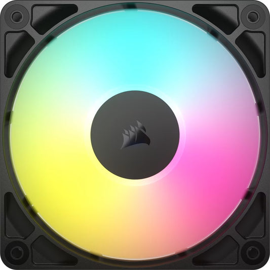 Corsair RS120 ARGB 120mm PWM Fan Single Pack, STATIC PRESSURE Flow Type, 2100 RPM, 72.8 CFM, 36 dBA CO-9050180-WW