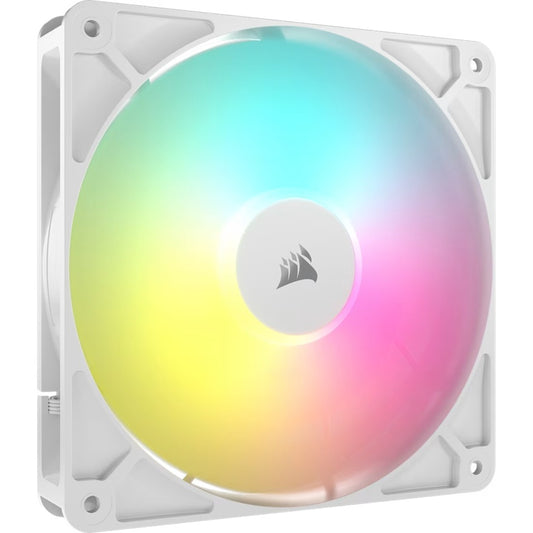 Corsair RS140 ARGB 140mm PWM Fan - Single - White: 95.5 CFM, 1700 RPM, 36 dBA, 0.45A, RGB lighting, Static Pressure, Magnetic Dome Bearing CO-9050186-WW