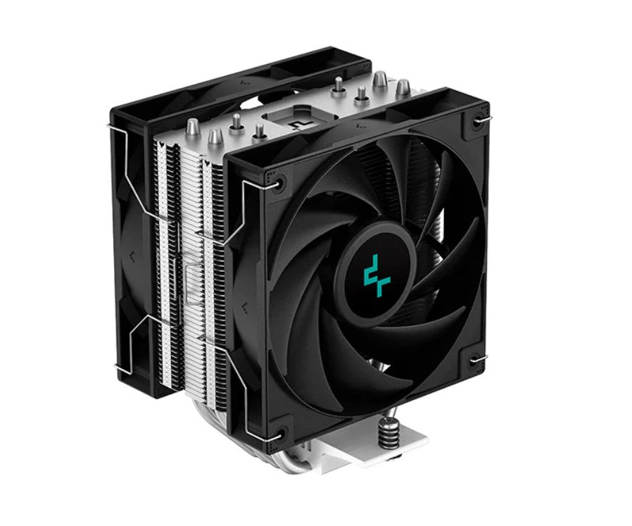 DeepCool AG400 PLUS Single Tower CPU Cooler Dual Fans, 4 Heat Pipes, 120mm PWM Fan, Intel LGA1851/1700/1200/115X, AM5/AM4 R-AG400-BKNNMD-G