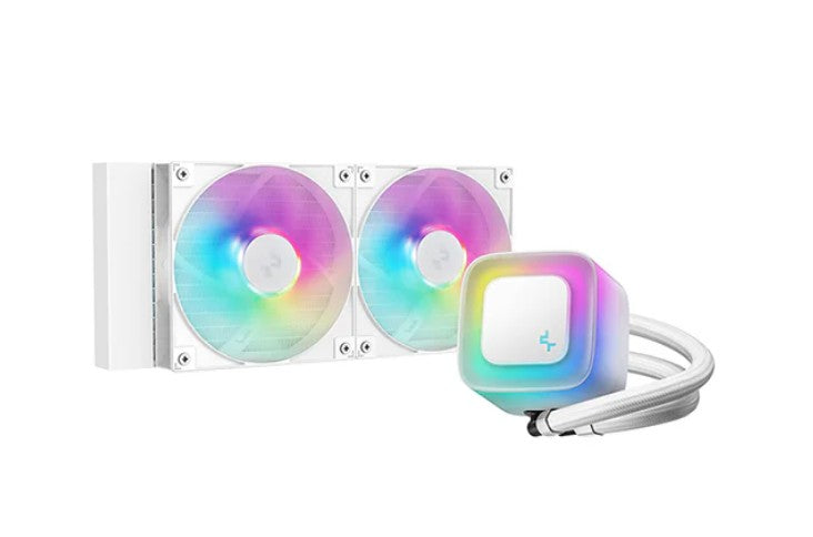 DeepCool LE240 V2 Liquid Cooler 240mm 6th Gen Pump up to 3400 PWM, Hydro Bearing, IntelLGA1851/1700/1200/1151/1150/1155, AMDAM5/AM4  R-LE240-WHAMMN-G-2