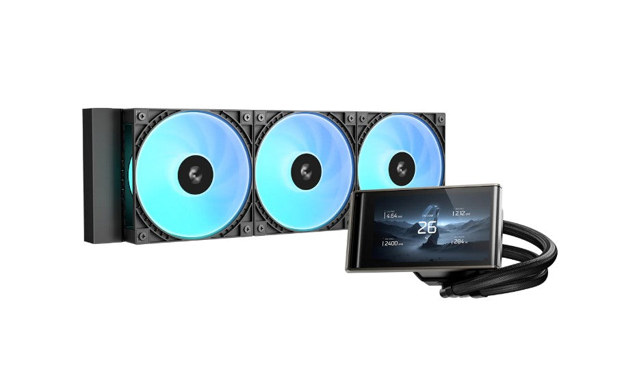 DeepCool LT360 VISION ARGB Liquid Coole 4.5 Ultrawide LCD Screen, Adjustable Viewing Angle, IntelLGA1851/1700/1200/1151/1150/1155 AMDAM5/AM4 R-LT360VISION-BKAMMC-G-1
