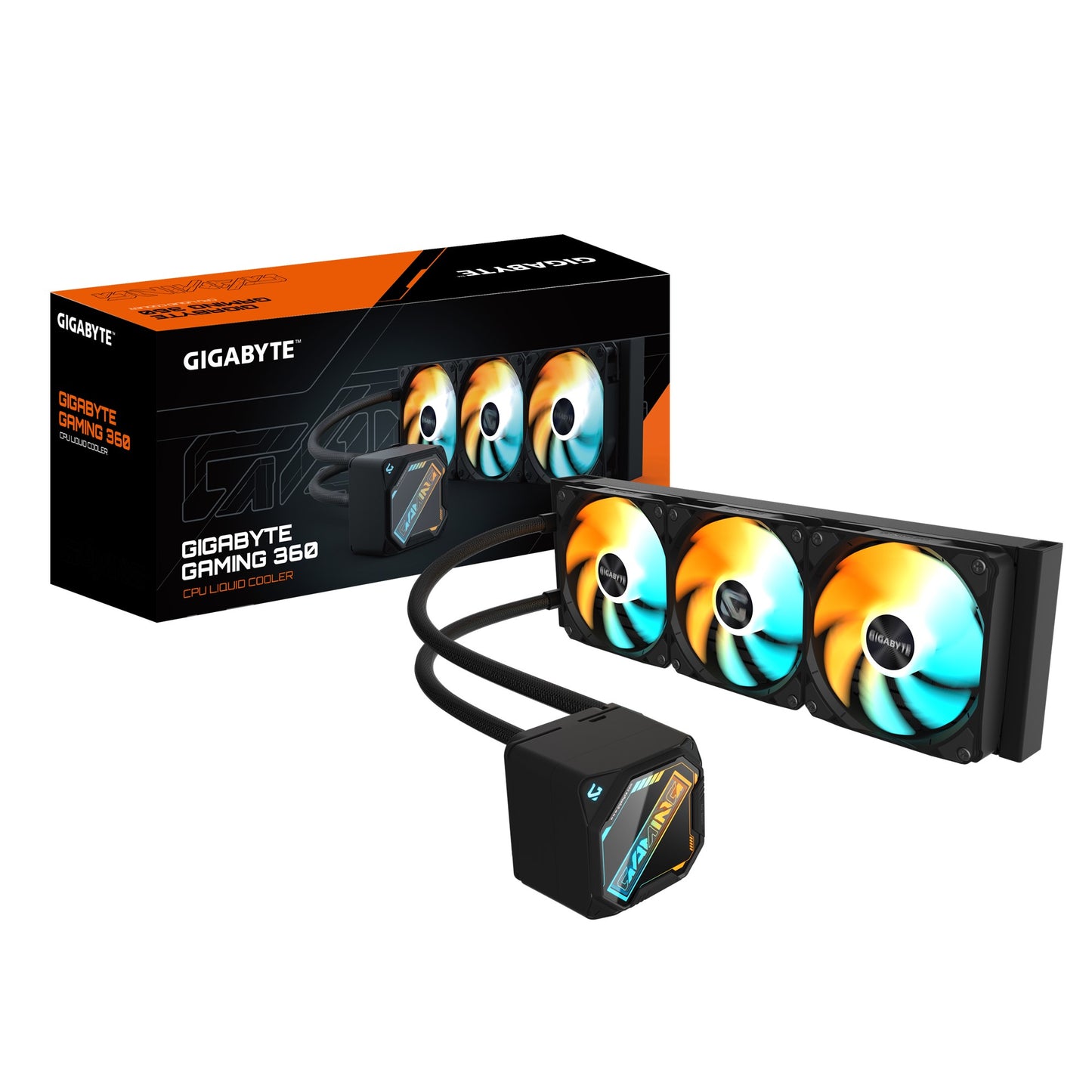 GIGABYTE GAMING 360 all-in-one liquid cooler, Intel 1851 / 1700 / 115X / 1200, AMD AM5 / AM4, Color BLACK GP-GIGABYTE GME 360