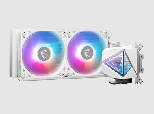 MSI MAG CORELIQUID I240 White Liquid CPU Cooler, LGA 1150/1151/1155/1156/1200/1700+ Next gen AM5/AM4 3y warranty MAG CORELIQUID I240 WHITE