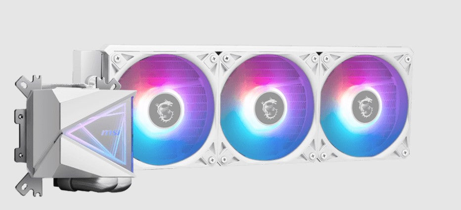 MSI MAG CORELIQUID I360 White Liquid CPU Cooler, LGA 1150/1151/1155/1156/1200/1700+ Next gen AM5/AM4 3y warranty MAG CORELIQUID I360 WHITE