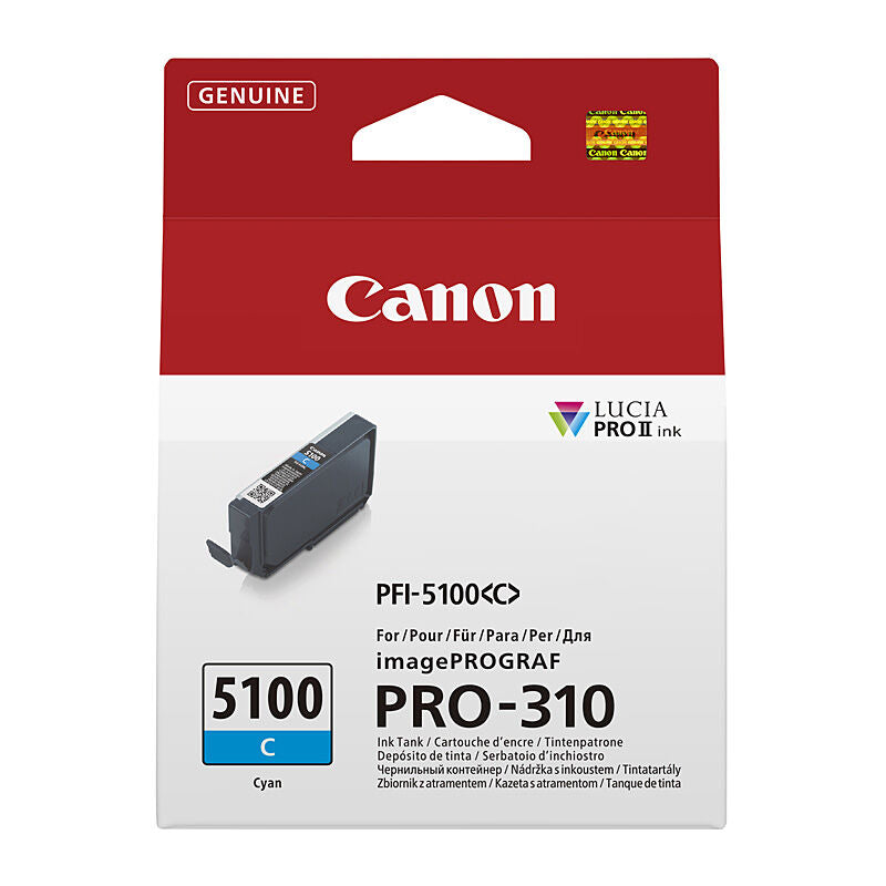 Canon PFI5100 Cyan Ink Cartridge 14.4ml - PFI-5100 C