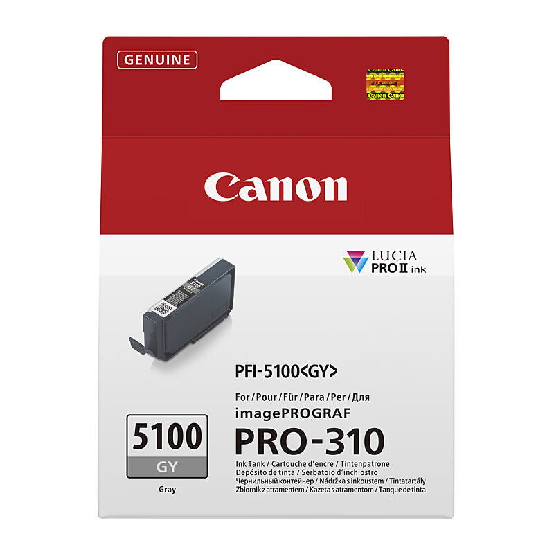 Canon PFI5100 Grey Ink Cartridge 14.4ml - PFI-5100 GY