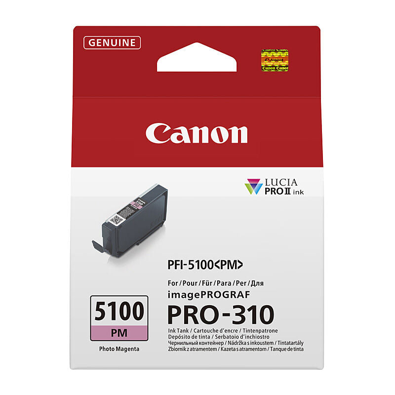 Canon PFI5100 Photo Magenta Ink Cartridge 14.4ml - PFI-5100 PM