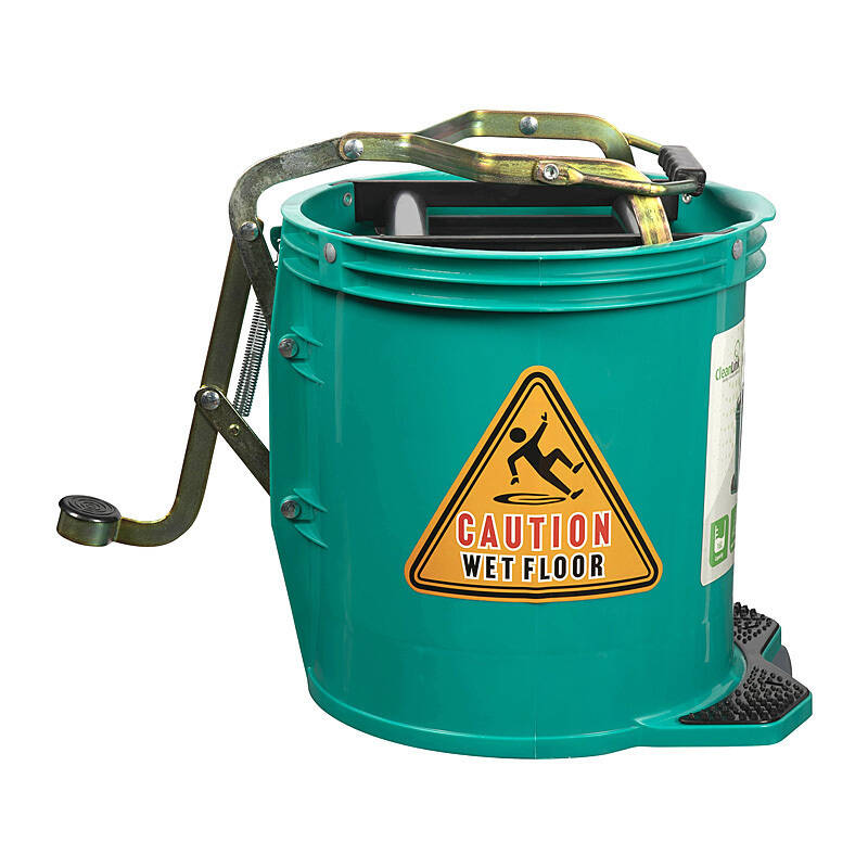 Cleanlink H/Duty Mop Bucket Metal Wringer 16L Green  - 12002